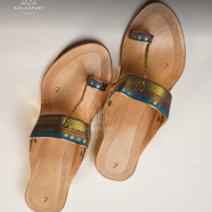 paithani strap kolhapuri chappal (red) (copy)