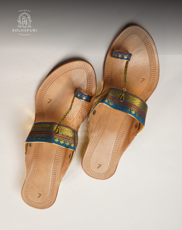 paithani strap kolhapuri chappal (red) (copy)